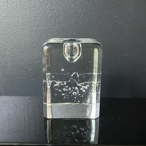 Small Iittala Arkipelago Candle Holder Vintage MCM  Clear Glass Pillar